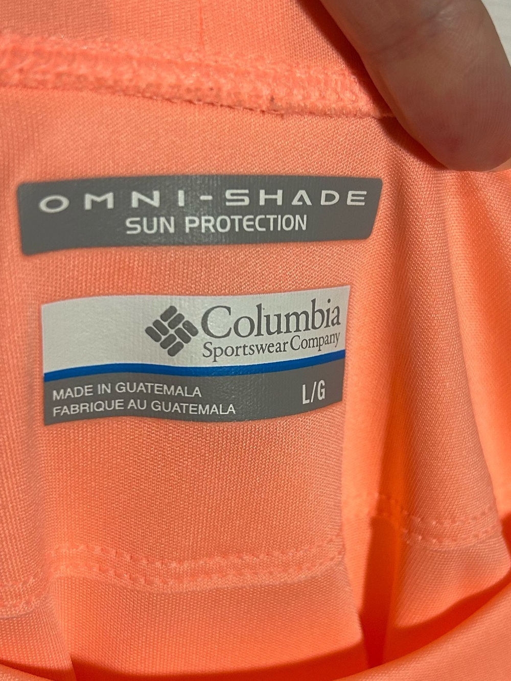 Columbia PFG Omni Shade Long Sleeve Tee Size Large Peach/Coral fishing active - Picture 4 of 10